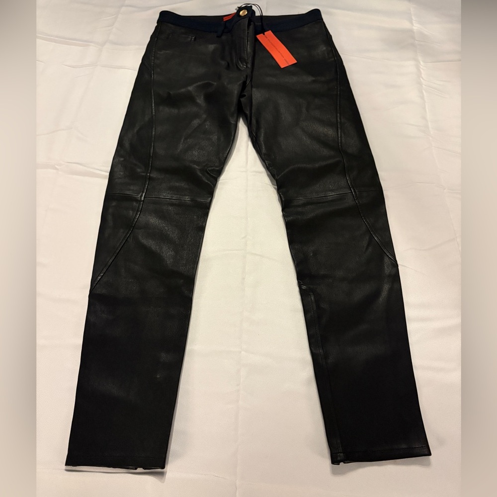 Beautiful Black Leather Women's Moto Pants